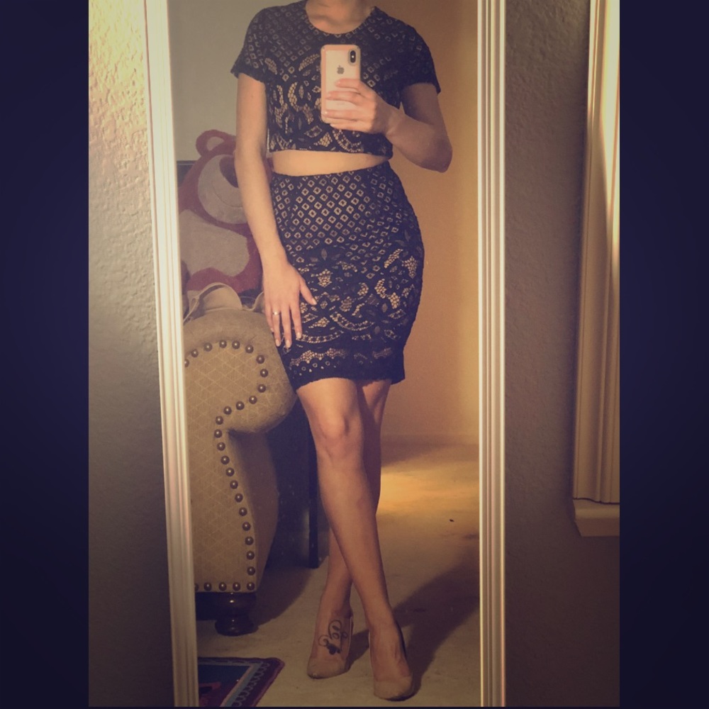 Skirt and top set